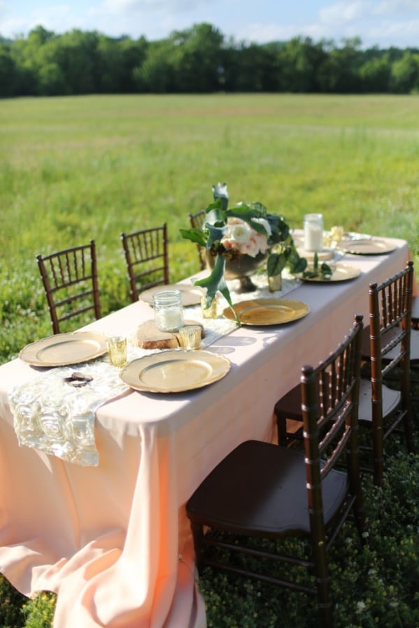Rosette Satin Table Runner