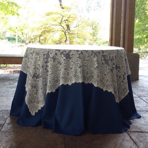 Antique English Lace Table Overlay